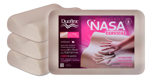 Almohada - Viscoelastica Blanco Nasa Cervical