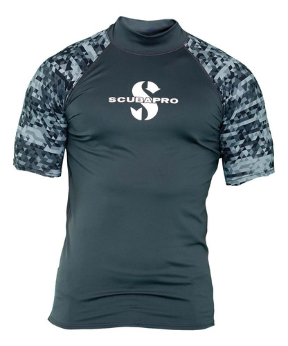 Scubapro Graphite Rash Guard Para Hombre Manga Corta Upf50