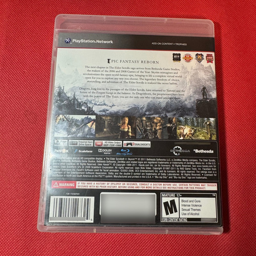 The Elder Scrolls Skyrim Play Station 3 Ps3 Original A (Usado)