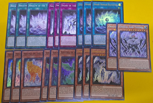 20 Cartas Yugioh Base Tistina Crystal God Duelist Nexus