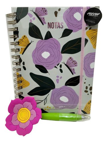 Cuaderno Tapa Dura Chico A5 Rayado + Lapicera Watermelon