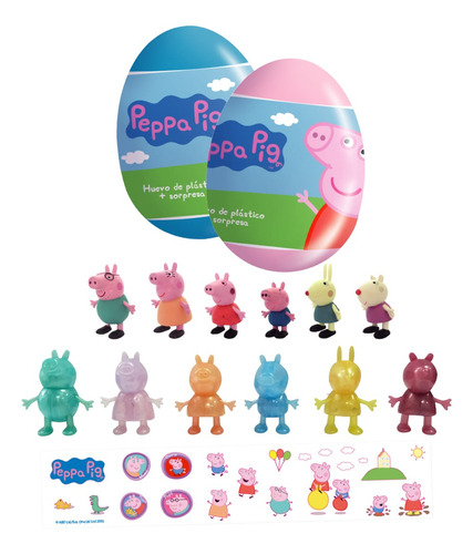 Huevos Sorpresas Peppa Pig Con Juguete 2d Y Stickers