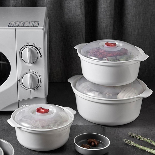 3 Piezas De Cuencos Para Microondas Con Tapas, Cuencos Para