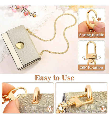 5 Correa De La Cadena De Crossbody Cadena De Oro Para Bolso