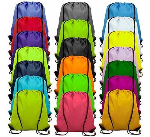 20 Colors Drawstring Backpack Bags Sack Pack Cinch Tote Spor