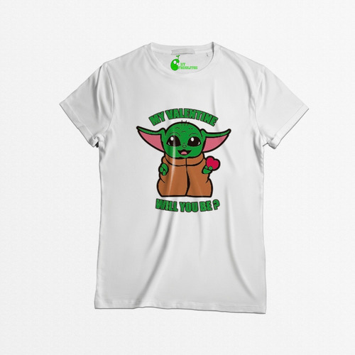 Playera Baby Yoda Eres Mi San Valentin  By Frijolitos 