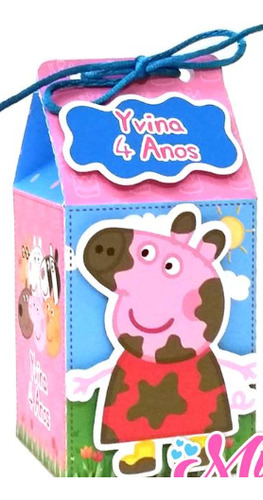 10 Cajitas Milk Box #4 De Peppa Pig 