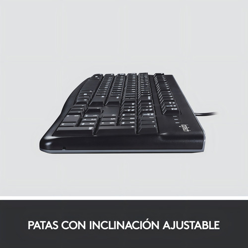 Teclado Logitech K120 Qwerty Español España Color Negro