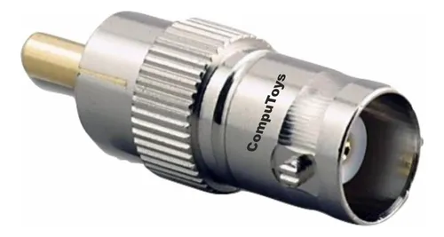 Zzapi03 Adaptador Conector Bnc A Rca Computoys