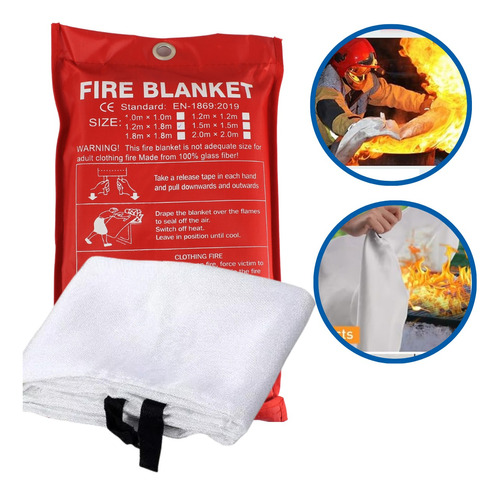 Manta Anti Chama Fire Blanket 1,20 X 1,80m Seaflo