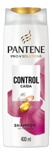 Shampoo Pantene Control Caída Pro-v Solutions con proteina y pro - vitaminas 400 Ml