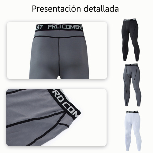 Imagen 8 de 9 de Calza Fitness Hombre De Compresión Y Evita Lesiones