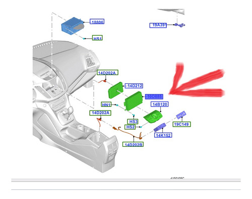 Pantalla Display Ford Focus Escape Ecosport 2013/ Original