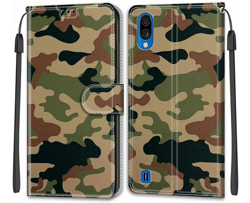 Funda Tipo Cartera Para Zte Blade A5 2020, Color Militar, Wr