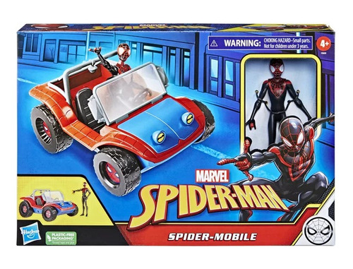 Marvel Spiderman Figura Miles Morales Con Vehiculo