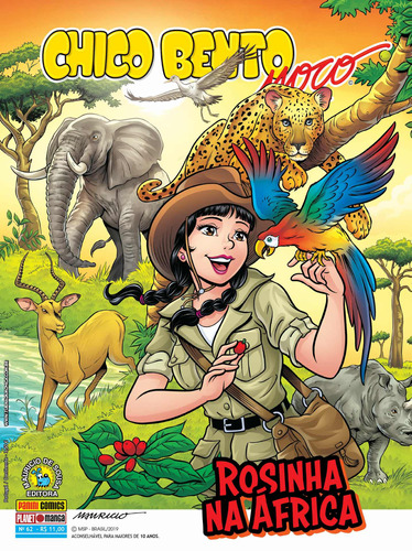 Chico Bento Moço Vol. 62 - Rosinha Na África, de Sousa, Mauricio. Editora Panini Brasil LTDA, capa mole em português, 2019