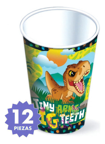 12 Vasos Jurassic World Infantil Dinosaurios Jur0h2