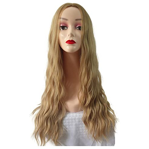 Greenmirr Long Blonde Wavy Wig Princess Wave Hair Sqy88