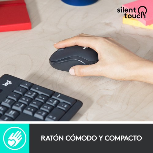 Imagen 6 de 10 de Kit de teclado y mouse inalámbrico Logitech MK295 Español Latinoamérica de color negro
