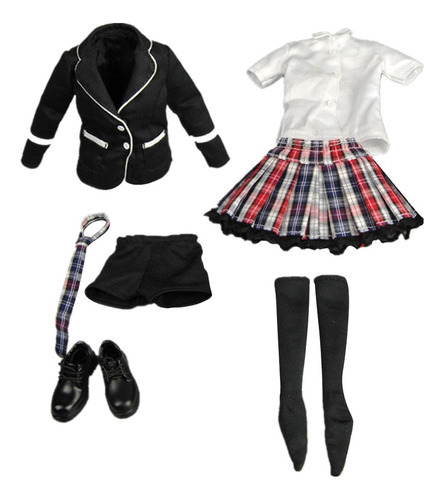 Conjunto De Uniforme 1/6 De Ropa Femenina Para Colegiala Par