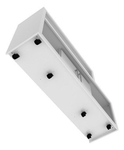 Rack Mesa Para Tv Y Audio Con Ruedas R 1450 Color Blanco