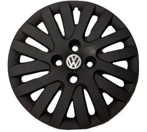 Juego X4 Tazas Volkswagen Gol Trend Negro Mate Con Logo R14