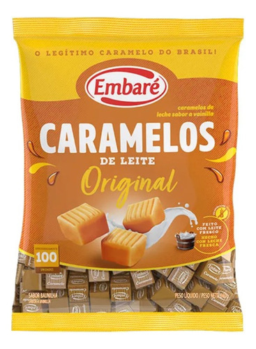 Bala Caramelos De Leite - 660g Embaré