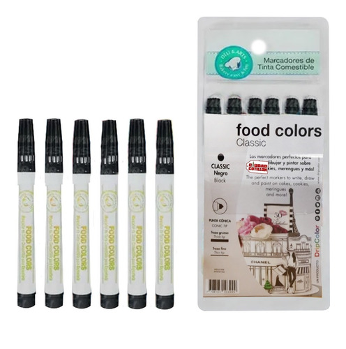 Marcador Food Colors X 6 U Tinta Comestible Envíos