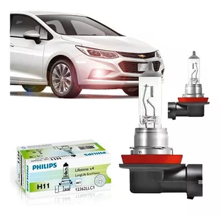 Par Lâmpada Milha Cruze 2017 À 2021 H11 55w Philips Lifetime