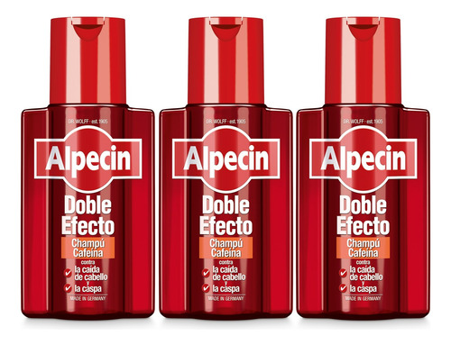 Pack X3 Alpecin Shampoo Double Effect