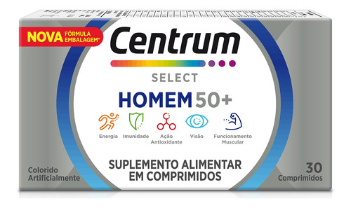 Suplemento em comprimidos Centrum  Select Homem +50 vitaminas Homem +50 em caixa 30 un