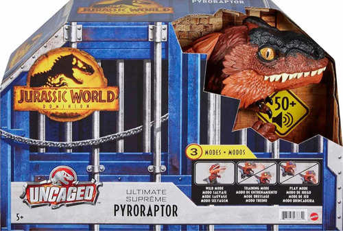 Jurassic World Pyroraptor Dinosaurio Interactivo +50 Sonidos