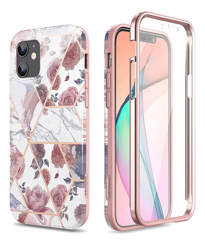 Funda Zhegailian Para iPhone 12/12 Pro Rose Marble