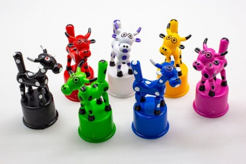 Kit 12 Brinquedo Dançante Vaquinha Agro Mole Mole Plástico