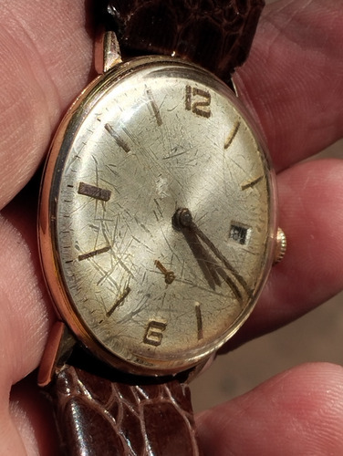 Reloj A Cuerda Mecánico Vintage Renis Enchapado Oro (Usado)