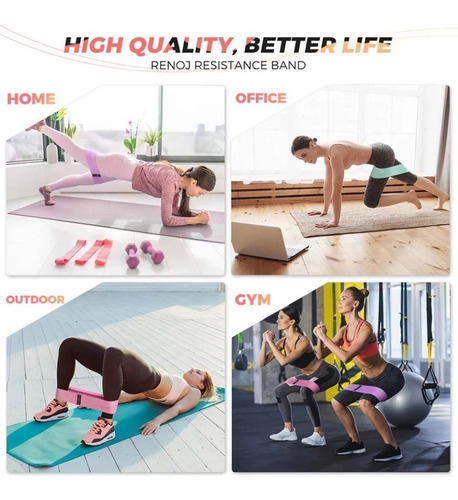 Bandas Elásticas X3 Resistencias Fitness Pilates Gym