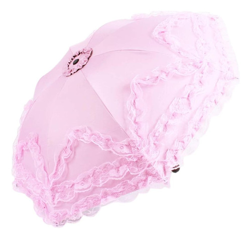 Honeystore Princess Lace Parasol Plegable Decoración Soleado