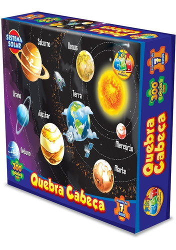 Quebra Cabeça Sistema Solar 300 Peças Ggb