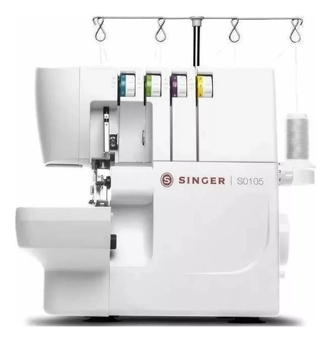 Máquina De Coser Overlock Singer S0105 Portable Blanca