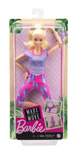 Barbie Made To Move - Barbie Yoga Remera Violeta - Mattel !!