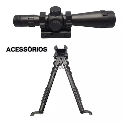 Arma de brinquedo realista para Nerf Guns Dardos Rifle de precisão  automático com Scop