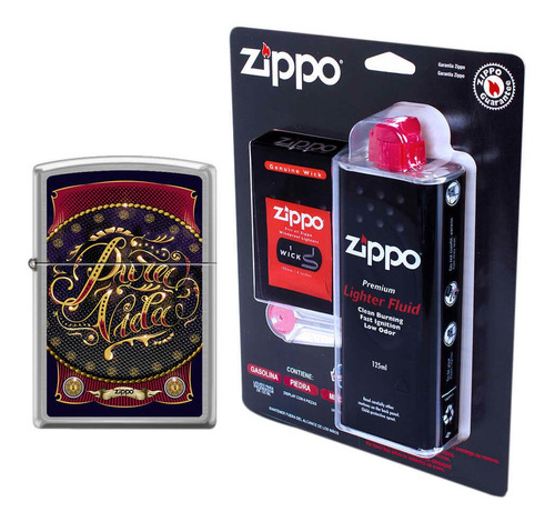 Combo Zippo Diseña Tu Mexico Pura Vida Mas Kit