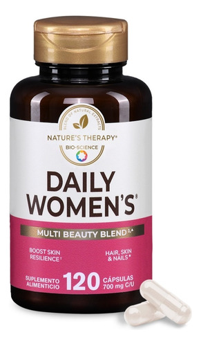 Nature's Therapy Daily Women's Multivitamínico Para Mujer, Inositol, Colágeno, Maca Sabor Sin sabor