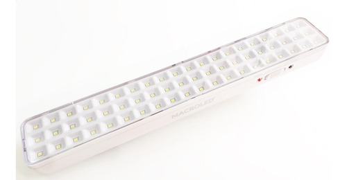 Luz Emergencia 60 Led Recargable-9hs Autonomia Macroled Ef Color Blanco