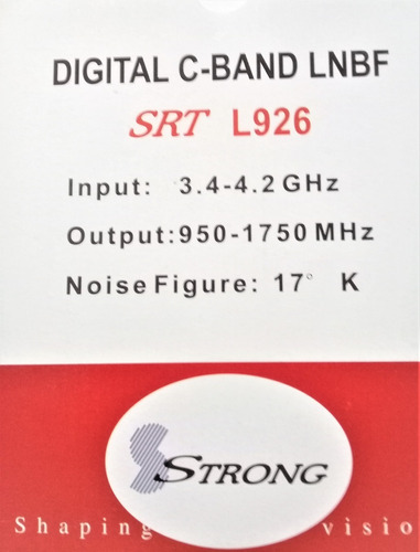 Lnbf Banda C Con Escalar Plano Y Dielectrico 1 Salida (leer)