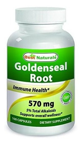 Best Naturals Goldenseal Root 570 Mg (no Gmo) 100 Cápsulas