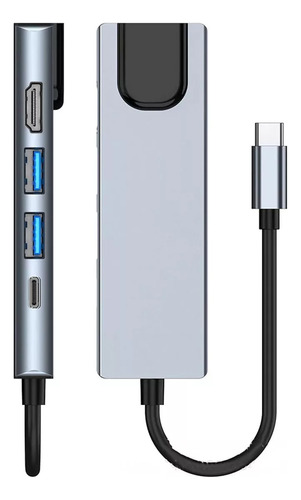 Adaptador Tipo-c 4 En 1 Multipuertos Usb Ethernet