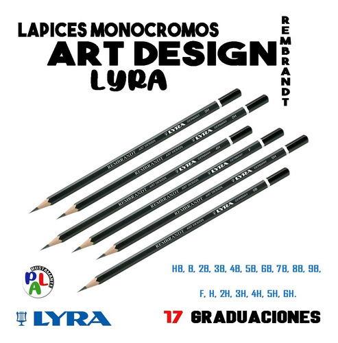 Lapiz De Grafito Lyra Rembrandt Art Design Graduación G H