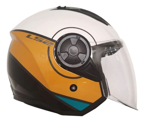 Casco Abierto Ls2 Of616 Airflow Ii Cover Blanco Cafe