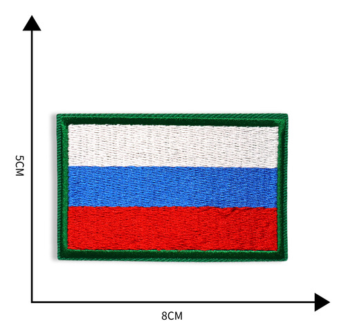 Velcro Con La Bandera Rusa - Parches Bordados De Velcro Con